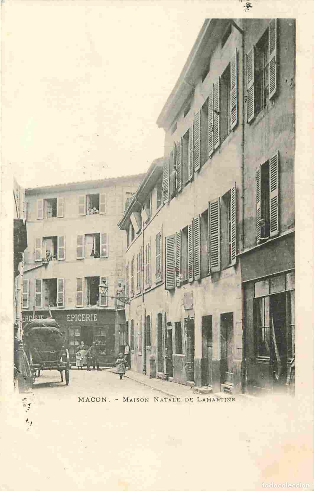 Cartes Postales: France - 71 - Macon - Maison natale de Lamartine - Anim&eacute;e - Pr&eacute;curseur - CPA - Oblit&eacute;ration ronde de