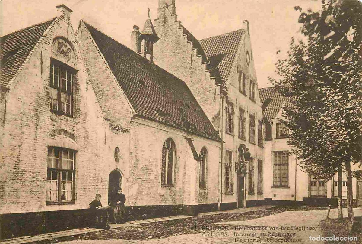 Cartes Postales: Pays - Belgique - Bruges - Brugge - int&eacute;rieur du B&eacute;guinage - Anim&eacute;e - CPA - Oblit&eacute;ration ronde - Voi