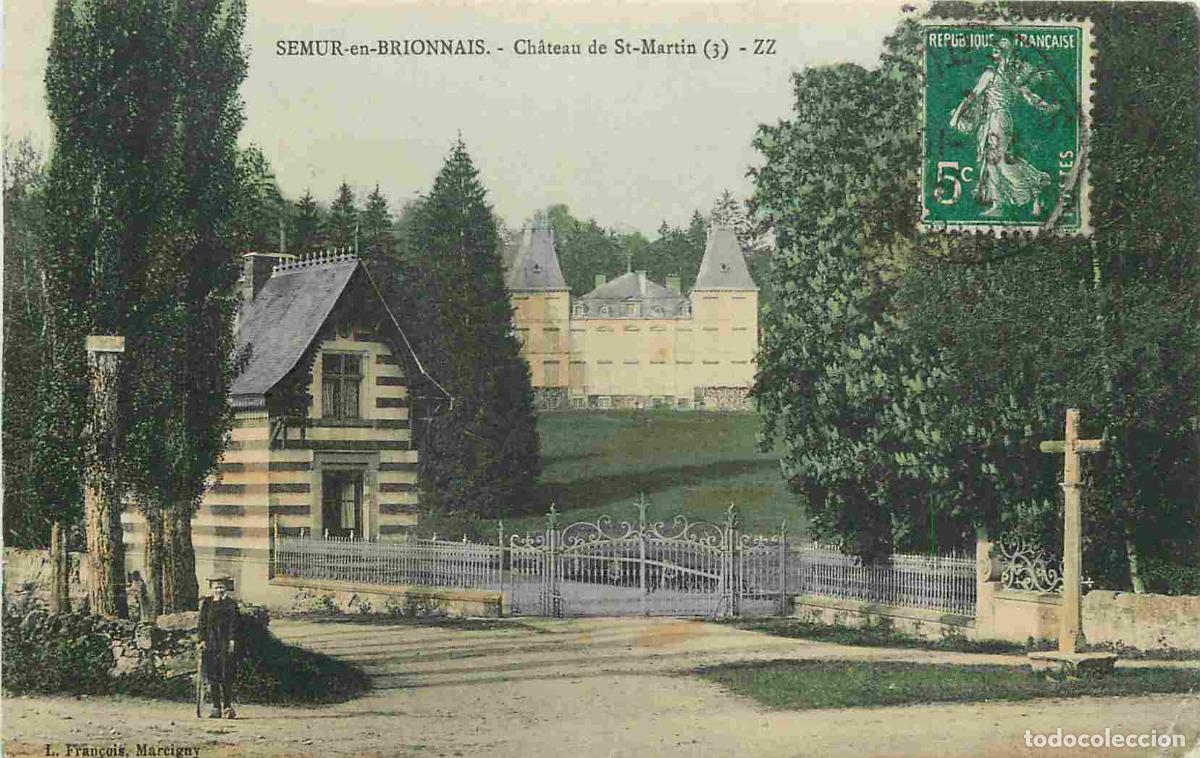 Postales: France - 71 - Semur en Brionnais - Ch&acirc;teau de St-Martin - Anim&eacute;e - Coloris&eacute;e - CPA - Oblit&eacute;ration ro
