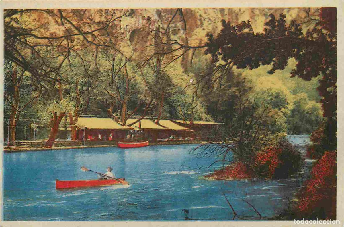 Postais: France - 84 - Fontaine de Vaucluse - Le Lac et le Restaurant - Coloris&eacute;e - Art peinture - CPA - Cart