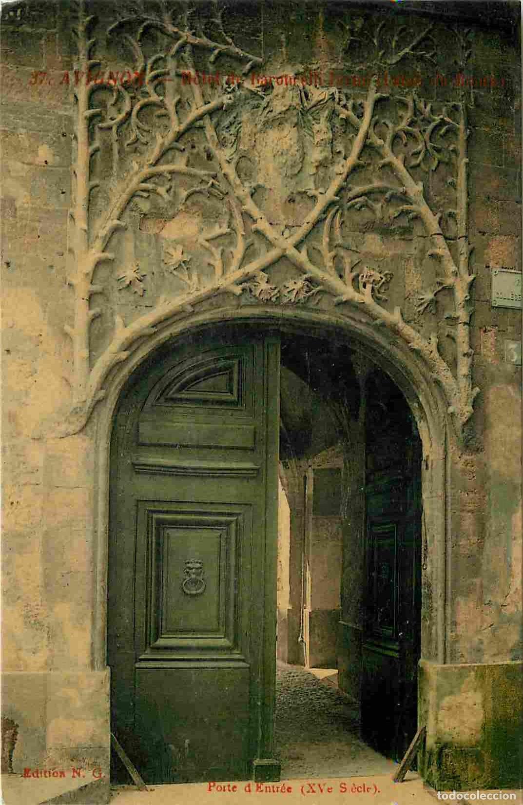 Postais: France - 84 - Avignon - Hotel de Baronelli - Porte d'entr&eacute;e - Carte Photo - CPA - Voir Scans Recto-V