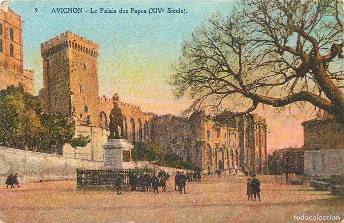 Postcards: France - 84 - Avignon - Palais des Papes - Anim&eacute;e - Coloris&eacute;e - CPA - Oblit&eacute;ration ronde de 1917 - V