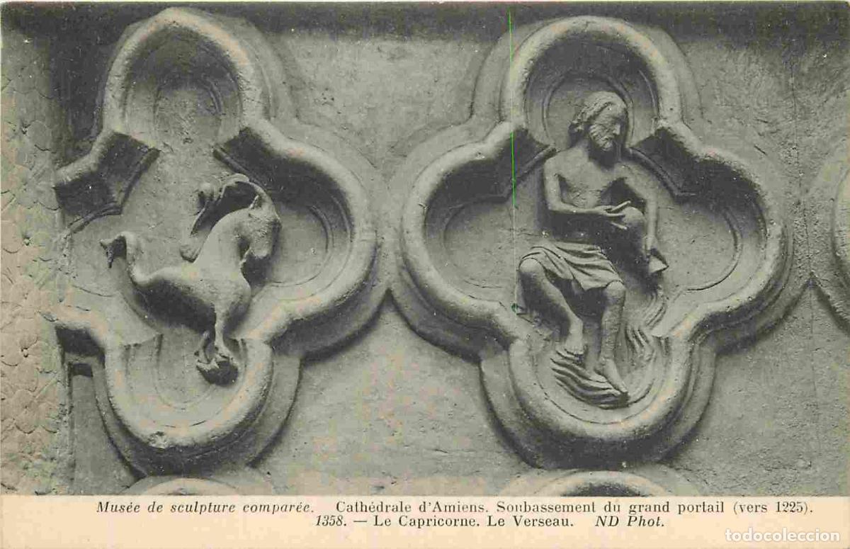 Postcards: France - 80 - Amiens - Cath&eacute;drale Notre Dame - Mus&eacute;e de Sculpture Compar&eacute;e - Soubassement du grand p