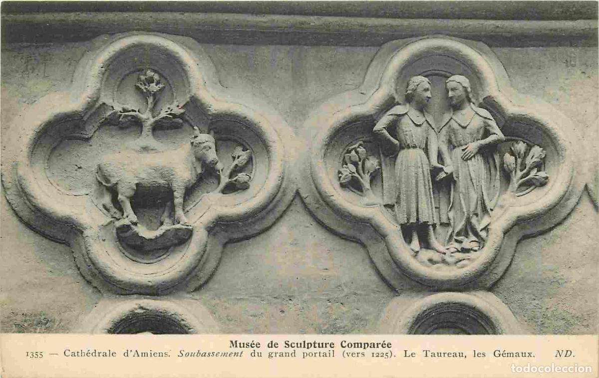 Postcards: France - 80 - Amiens - Cath&eacute;drale Notre Dame - Mus&eacute;e de Sculpture Compar&eacute;e - Soubassement du grand p