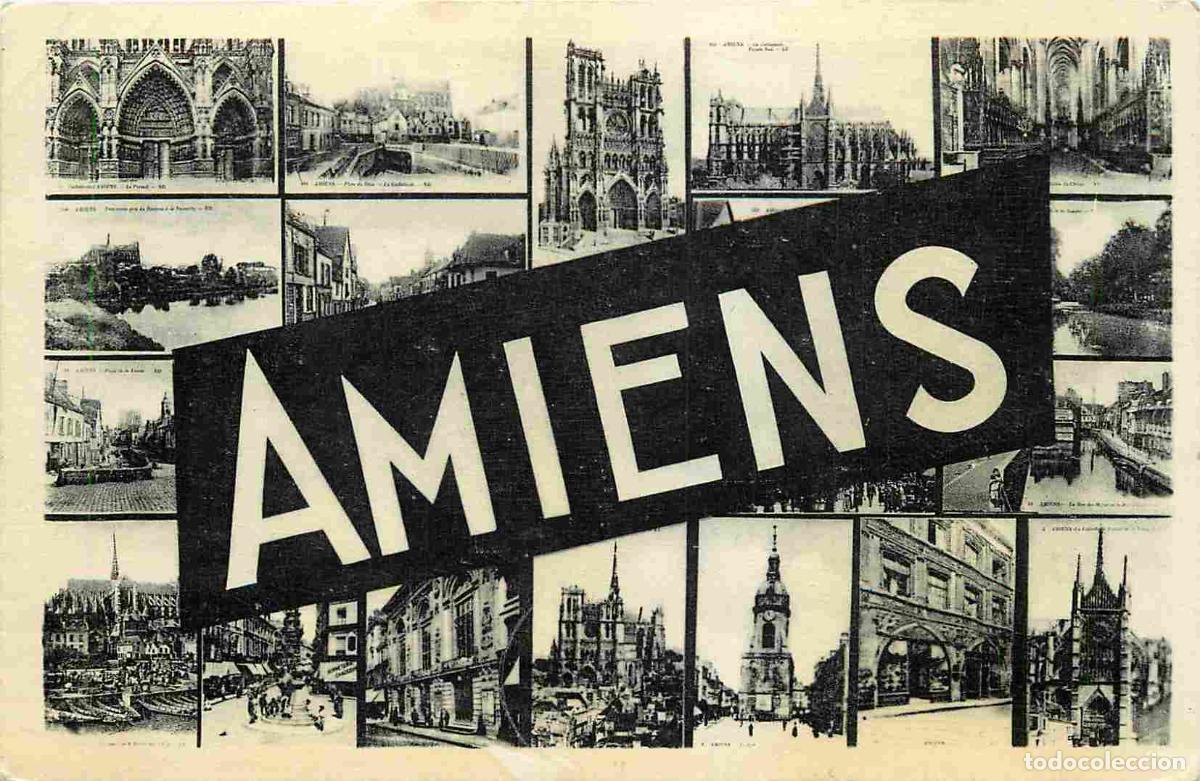 Postcards: France - 80 - Amiens - Multivues - Correspondance - CPA - Voyag&eacute;e en 1950 - Voir Scans Recto-Verso