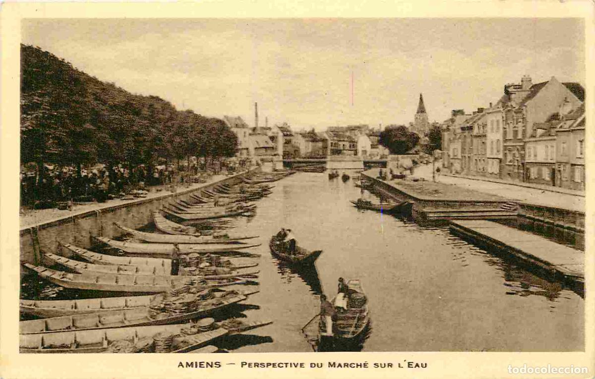 Postcards: France - 80 - Amiens - Perspective du March&eacute; sur l'Eau - Anim&eacute;e - Correspondance - CPA - Voyag&eacute;e en