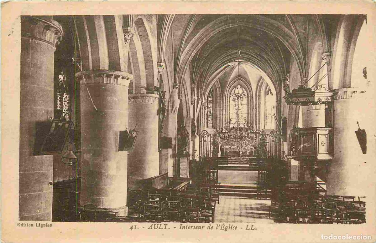 Postcards: France - 80 - Ault - int&eacute;rieur de l'Eglise - CPA - Voyag&eacute;e en 1926 - Voir Scans Recto-Verso