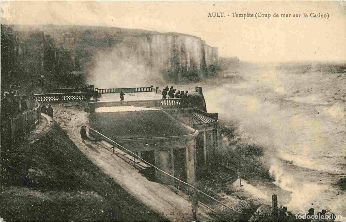 Postcards: France - 80 - Ault - Tem&ecirc;te - Coup de mer sur le Casino - Anim&eacute;e - CPA - Voir Scans Recto-Verso