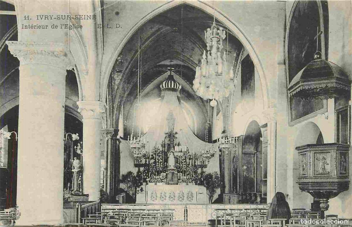 Cartes Postales: France - 94 - Ivry sur Seine - int&eacute;rieur de l'Eglise - CPA - Voir Scans Recto-Verso