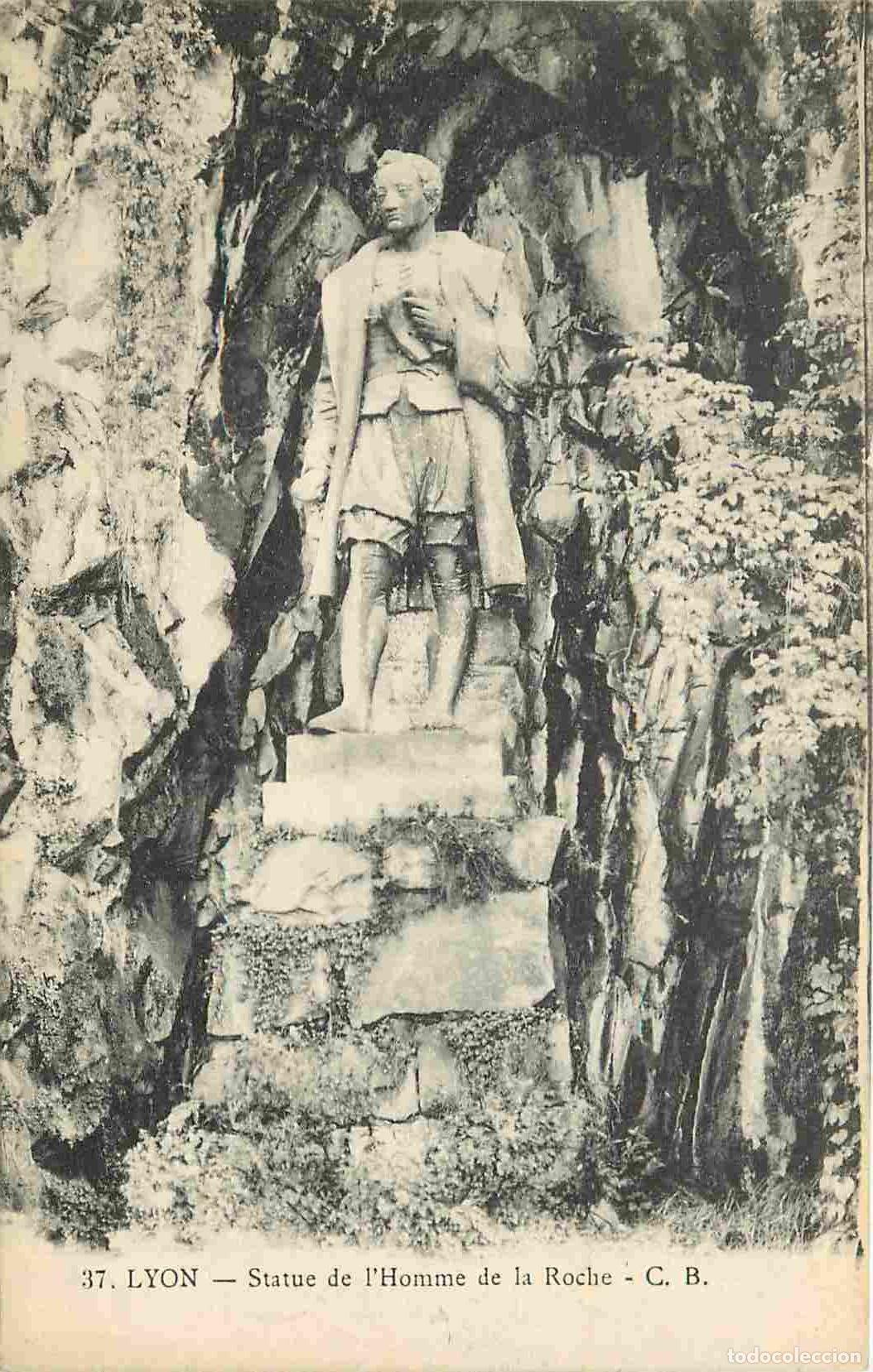 Postcards: France - 69 - Lyon - Statue de l'Homme de la Roche - CPA - Voyag&eacute;e en 1916 - Voir Scans Recto-Verso