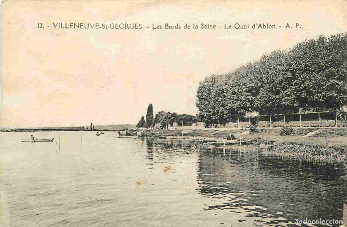 Postcards: France - 94 - Villeneuve Saint Georges - Les Bords de la Seine - Le Quai d'Ablon - CPA - Oblit&eacute;ratio