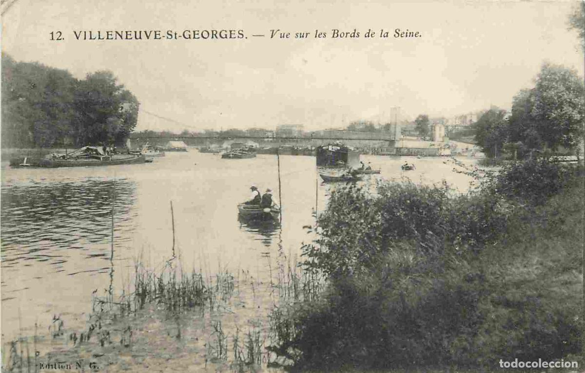 Postcards: France - 94 - Villeneuve Saint Georges - Vue sur les Bords de la Seine - Anim&eacute;e - Correspondance - C