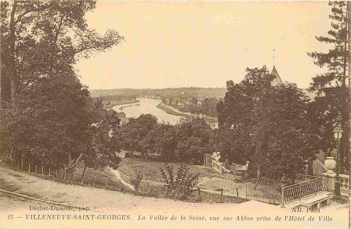 Postcards: France - 94 - Villeneuve Saint Georges - La Vall&eacute;e de la Seine - vue sur Ablon prise de l'H&ocirc;tel de V