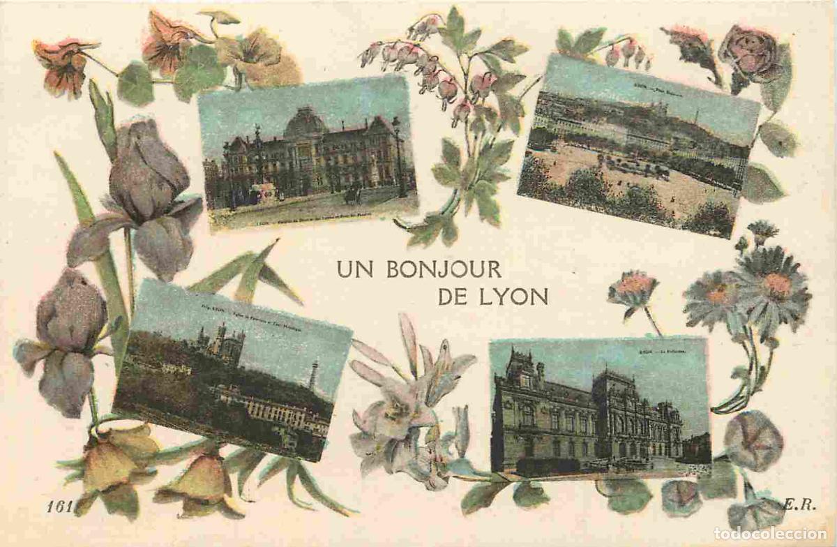 Postcards: France - 69 - Lyon - Multivues - Fleurs - Coloris&eacute;e - CPA - Voir Scans Recto-Verso