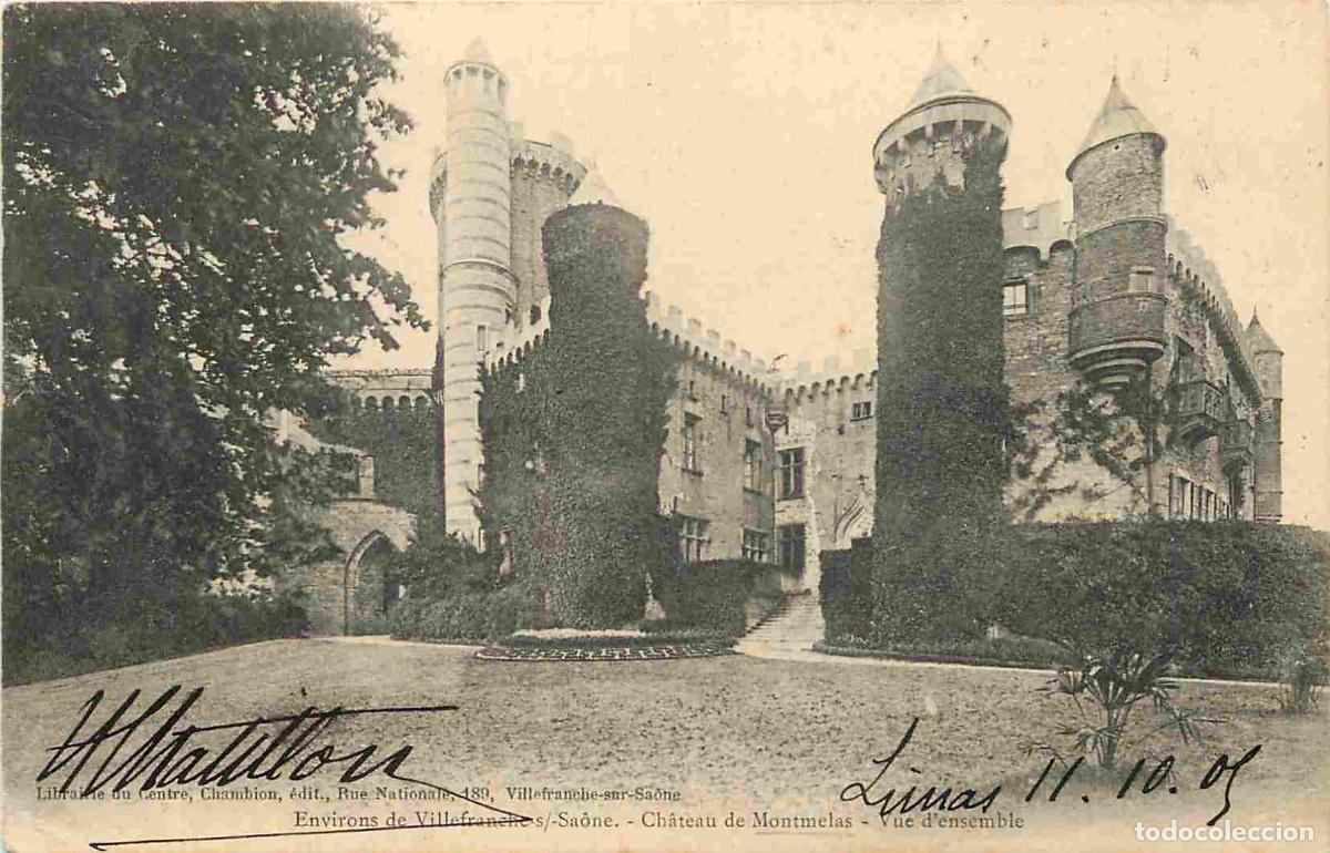 Postais: France - 69 - Montmelas-Saint-Sorlin - Ch&acirc;teau de Montmelas - Vue int&eacute;rieure - La Cour d'honneur - C