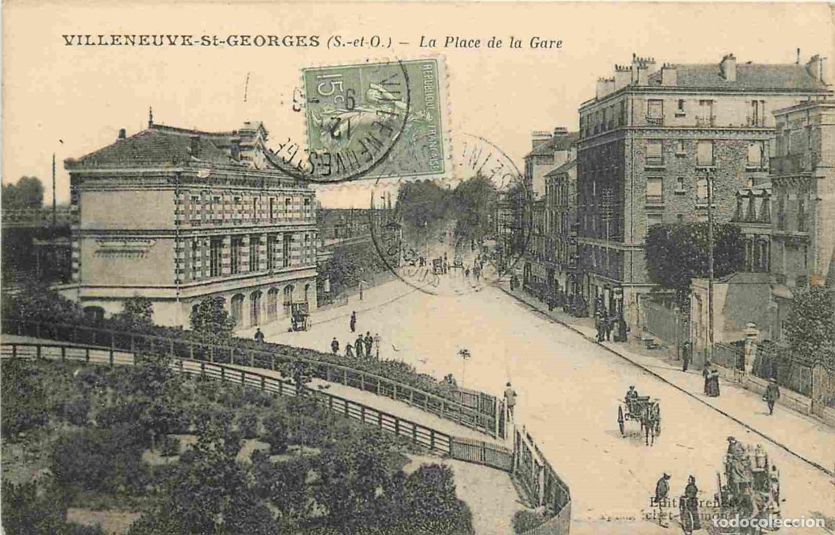 Postais: France - 94 - Villeneuve Saint Georges - La Place de la Gare - Anim&eacute;e - CPA - Voir Scans Recto-Verso