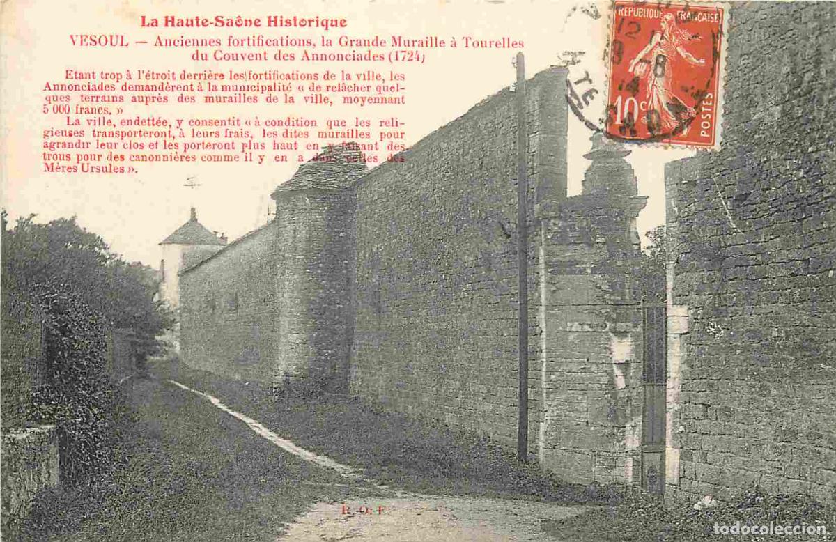 Postais: France - 70 - Vesoul - Anciennes fortifications - la Grande Muraille &agrave; Tourelles du Couvent des Anno