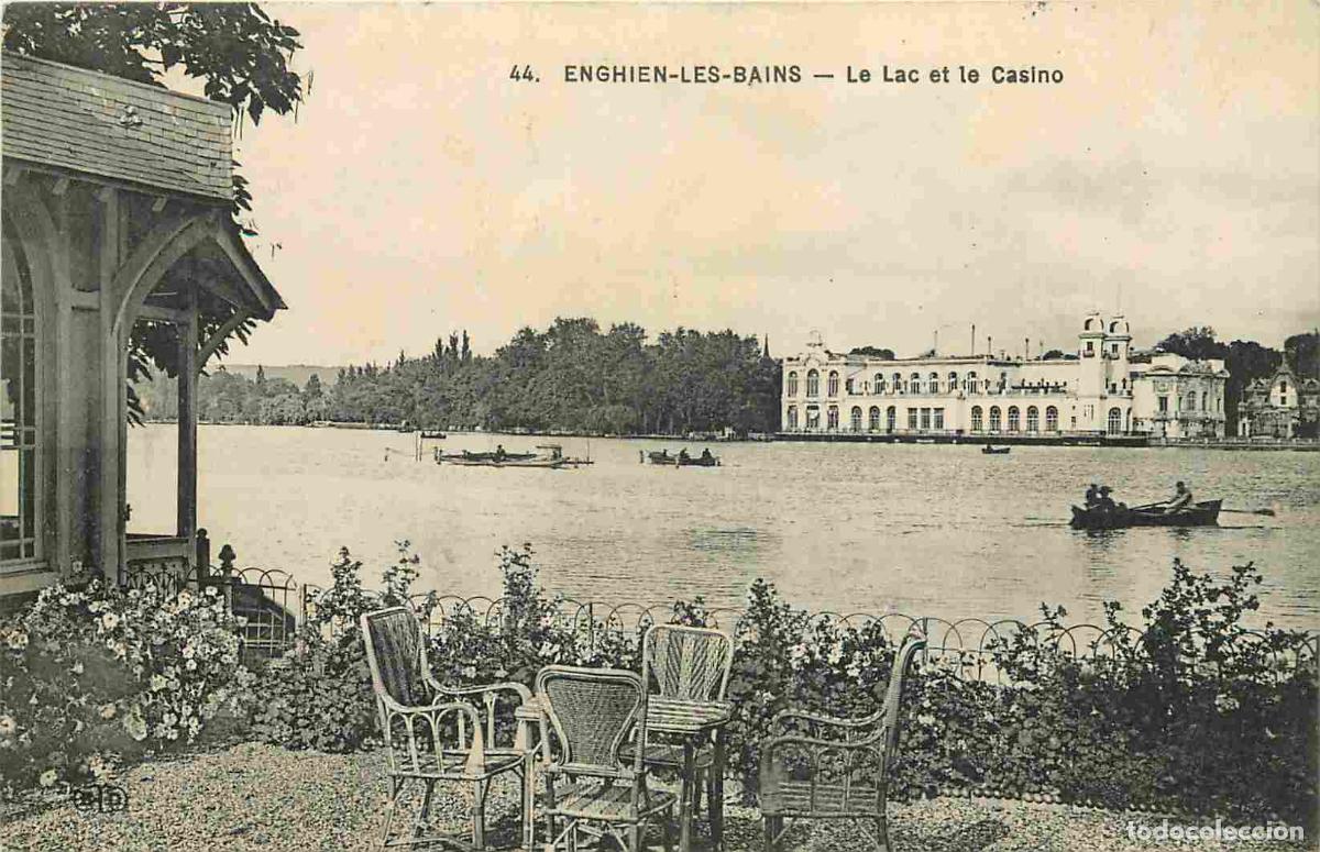 Postais: France - 95 - Enghien les Bains - Le Lac et le Casino - Correspondance - CPA - Oblit&eacute;ration ronde -