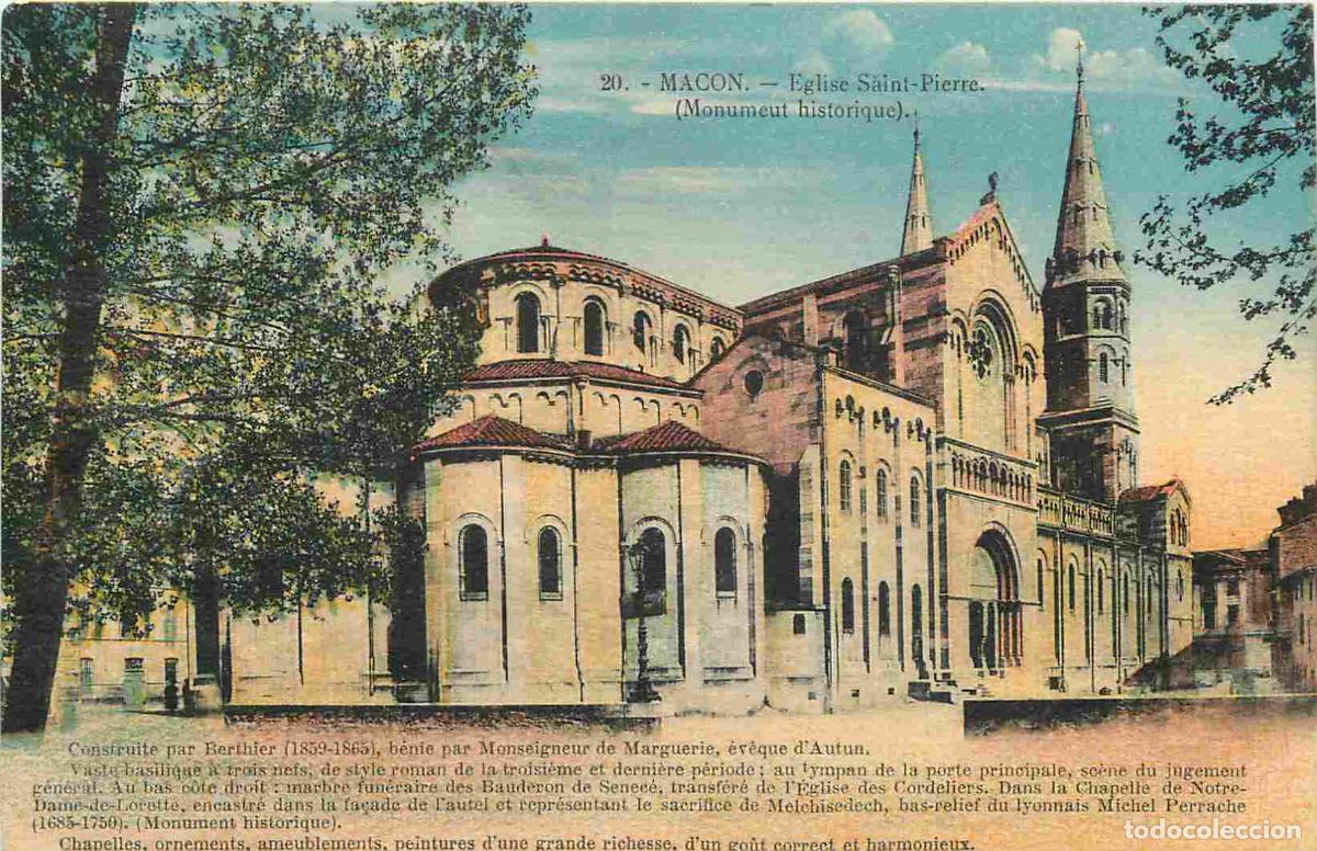 Postcards: France - 71 - Macon - Eglise Saint Pierre - Coloris&eacute;e - CPA - Voir Scans Recto-Verso
