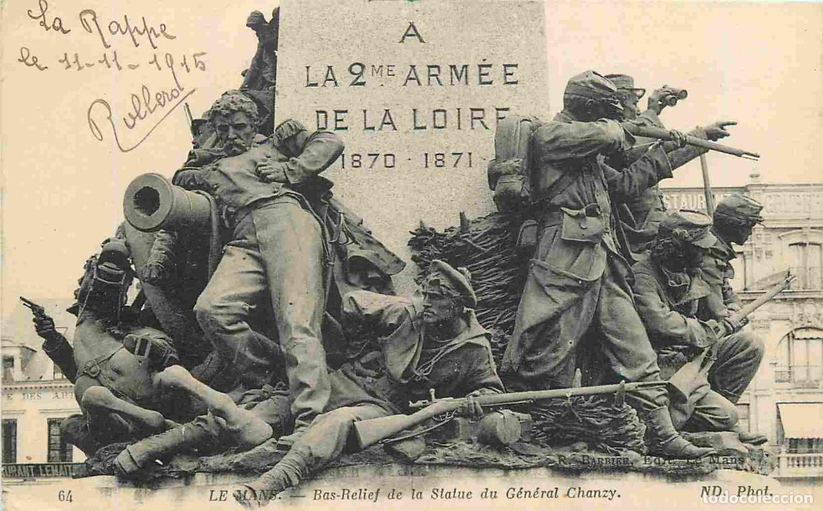 Postais: France - 72 - Le Mans - L'Attaque - Pi&eacute;destal de la Statue de Chanzy - CPA - Voyag&eacute;e en 1915 - Voir