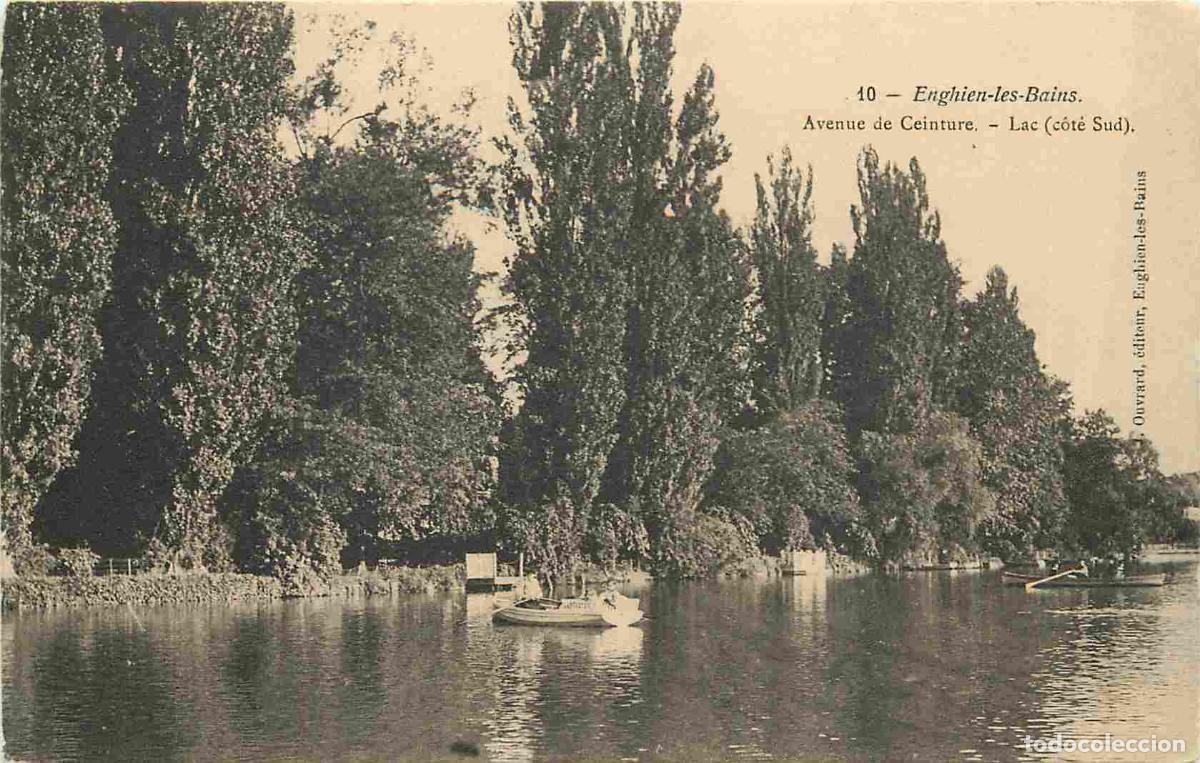 Postais: France - 95 - Enghien les Bains - Avenue de Ceinture - Lac c&ocirc;t&eacute; Sud - Anim&eacute;e - Canotage - CPA - Voir