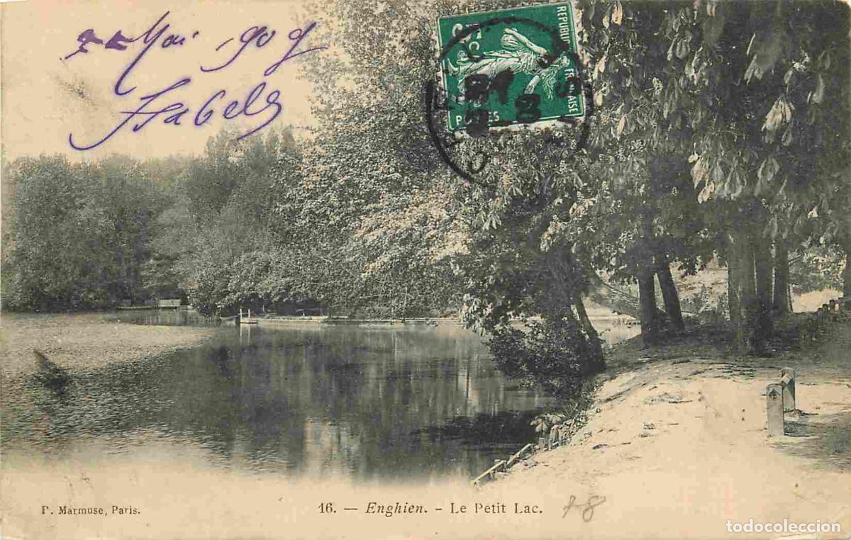 Postais: France - 95 - Enghien les Bains - Le Petit Lac - Pr&eacute;curseur - CPA - Oblit&eacute;ration ronde de 1909 - Voi