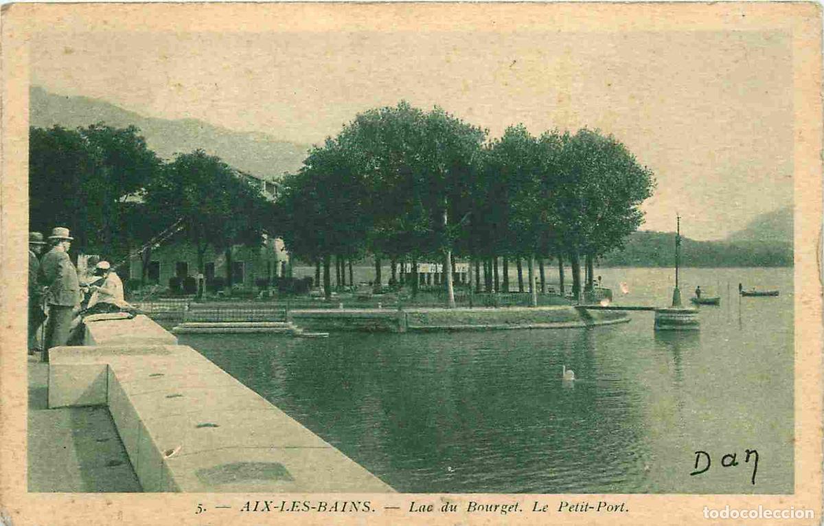 Postales: France - 73 - Aix les Bains - Lac du Bourget - Le petit Port - Anim&eacute;e - CPA - Voyag&eacute;e en 1935 - Voir