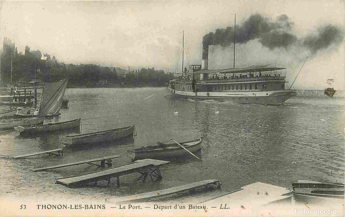 Cartes Postales: France - 74 - Thonon les Bains - Le Port - D&eacute;part d'un Bateau - CPA - Voir Scans Recto-Verso