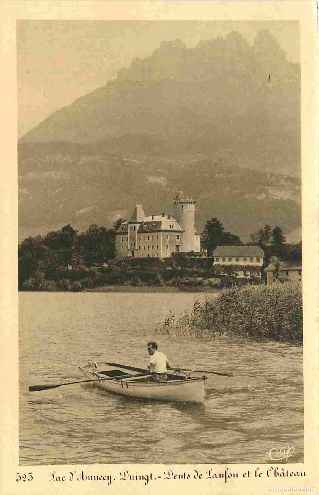 Cartes Postales: France - 74 - Lac d'Annecy - Duingt - Dents de Lafon et le Ch&acirc;teau - Anim&eacute;e - Canotage - CPA - Voir