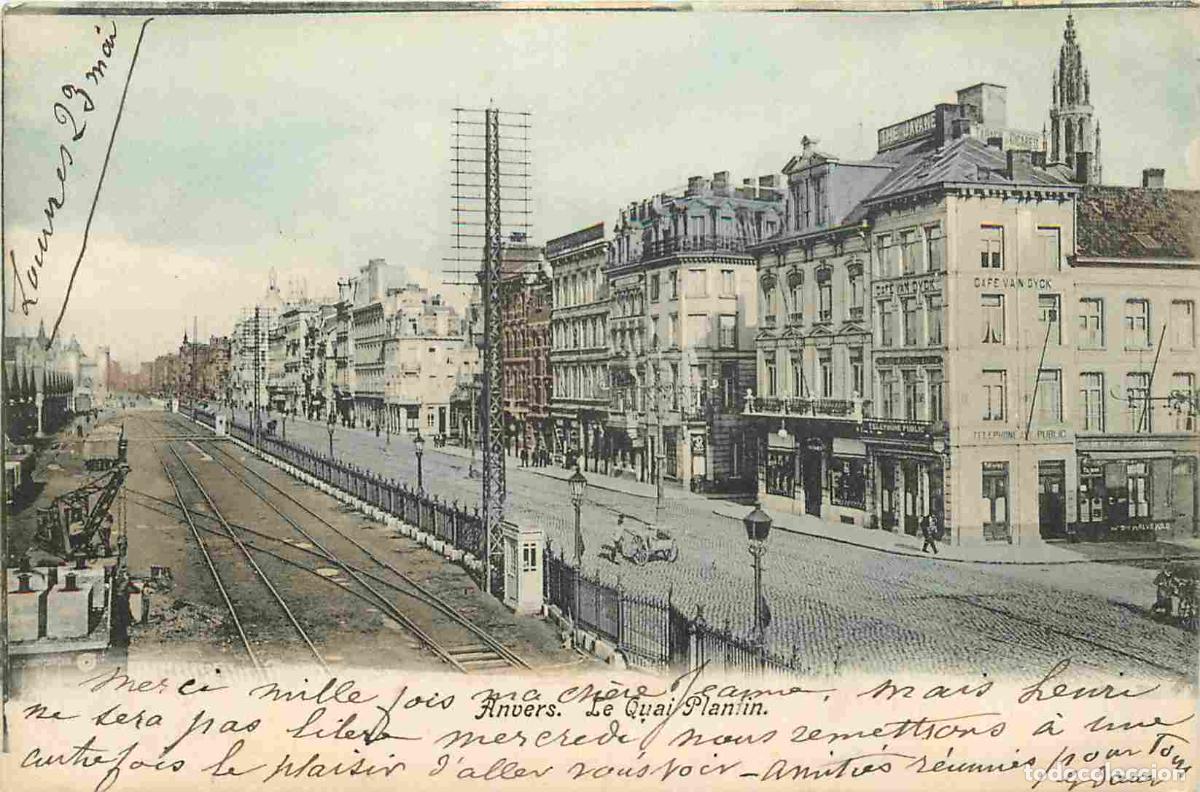 Cartes Postales: Pays - Belgique - Anvers - Antwerpen - Le Quai Plantin - Coloris&eacute;e - CPA - Oblit&eacute;ration ronde de 190