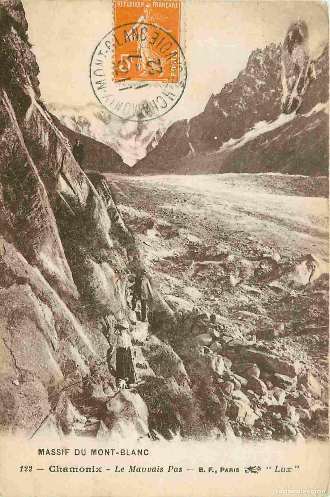 Cartes Postales: France - 74 - Chamonix - Mont Blanc - Le Mauvais Pas - Alpinisme - Anim&eacute;e - CPA - Oblit&eacute;ration ronde