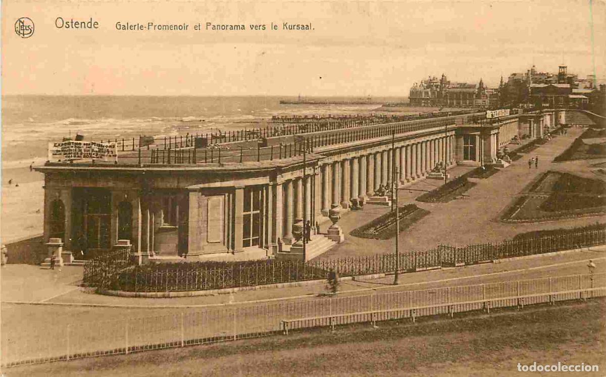 Cartes Postales: Pays - Belgique - Ostende - Oostende - Galerie-Promenoir et Panorama vers le Kursaal - CPA - Carte N