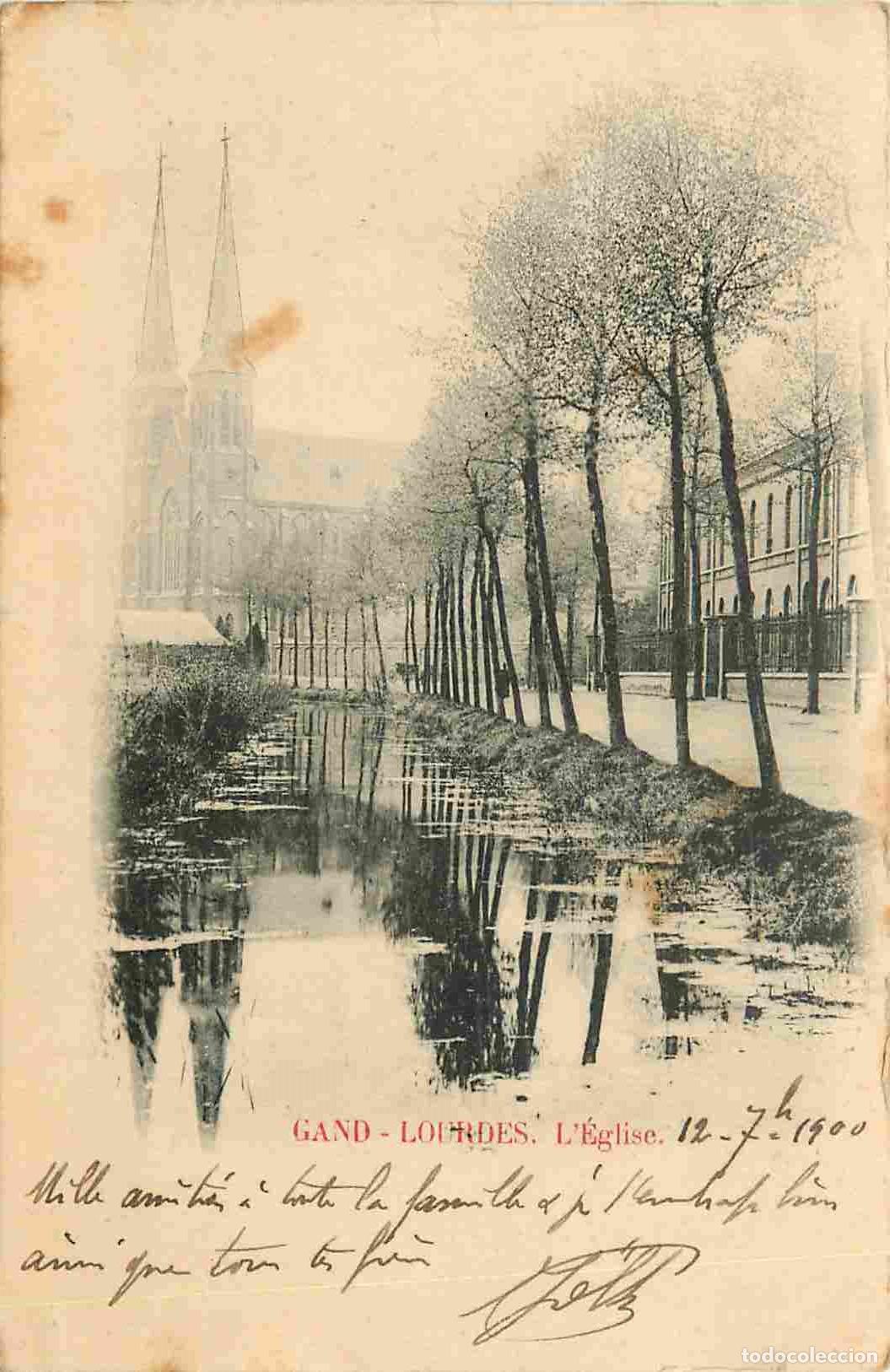 Cartes Postales: Pays - Belgique - Gand - Gent - Lourdes - L'Eglise - Pr&eacute;curseur - CPA - Oblit&eacute;ration ronde de 1900 -