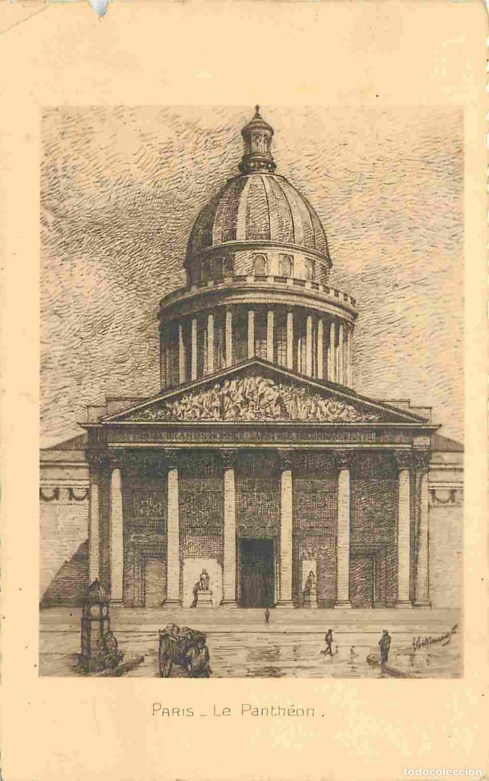 Postkarten: France - 75 - Paris - Le Panth&eacute;on - Art Dessin - Correspondance - Carte Dentel&eacute;e - CPA - Oblit&eacute;ratio