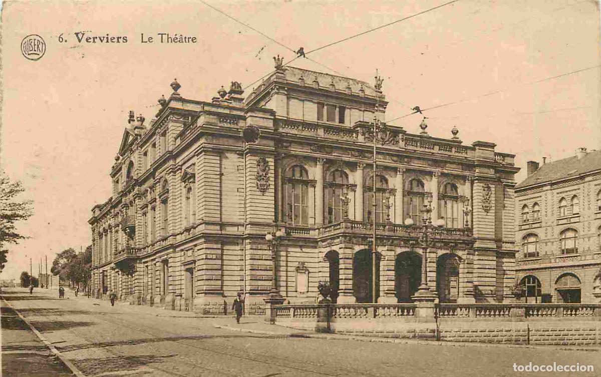 Postkarten: Pays - Belgique - Verviers - Le Th&eacute;atre - Anim&eacute;e - CPA - Oblit&eacute;ration ronde de 1929 - Voir Scans Rec