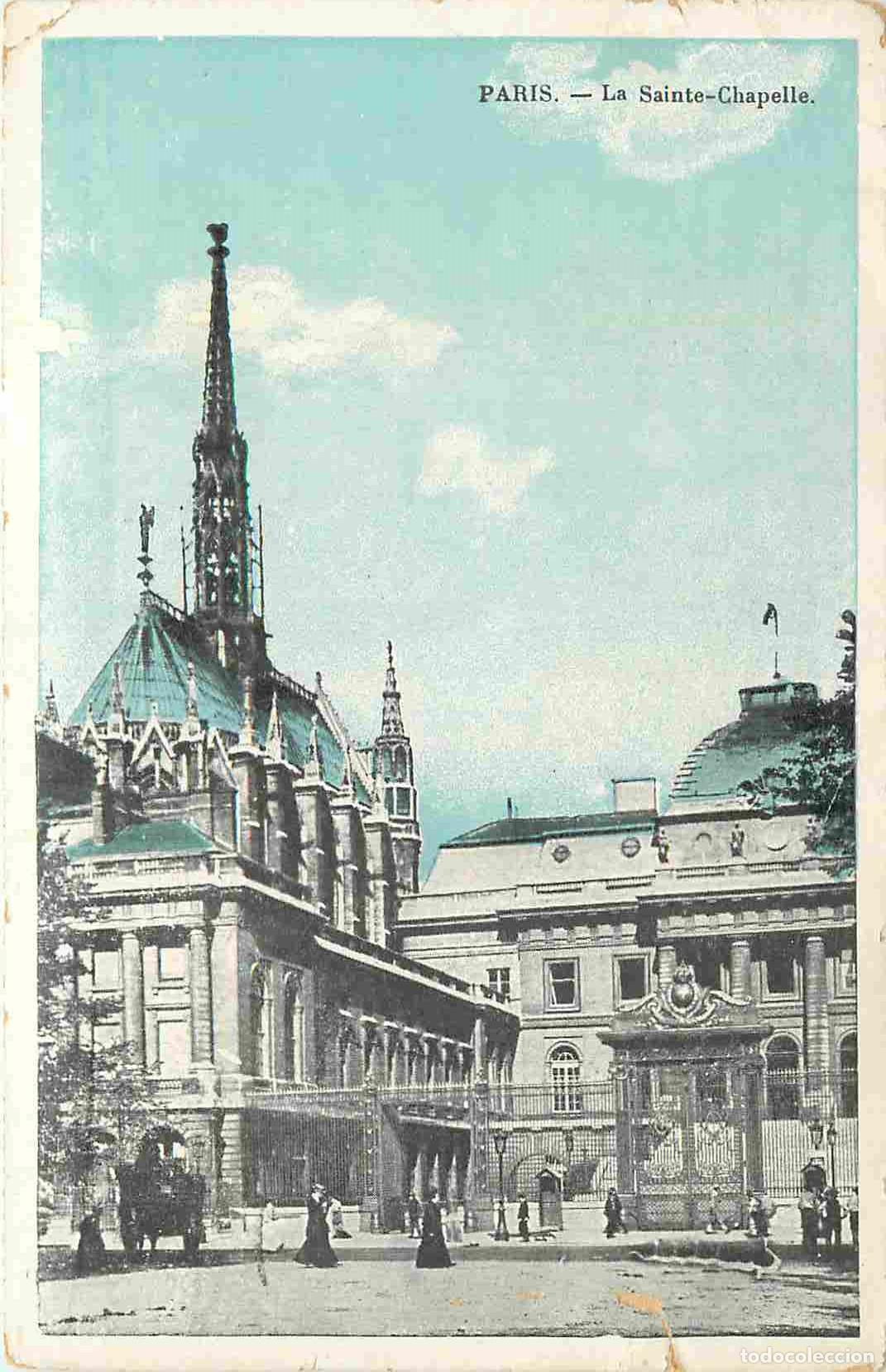 Postkarten: France - 75 - Paris - La Sainte Chapelle - Anim&eacute;e - CPA - Oblit&eacute;ration ronde de 1914 - Etat arrach&eacute;e