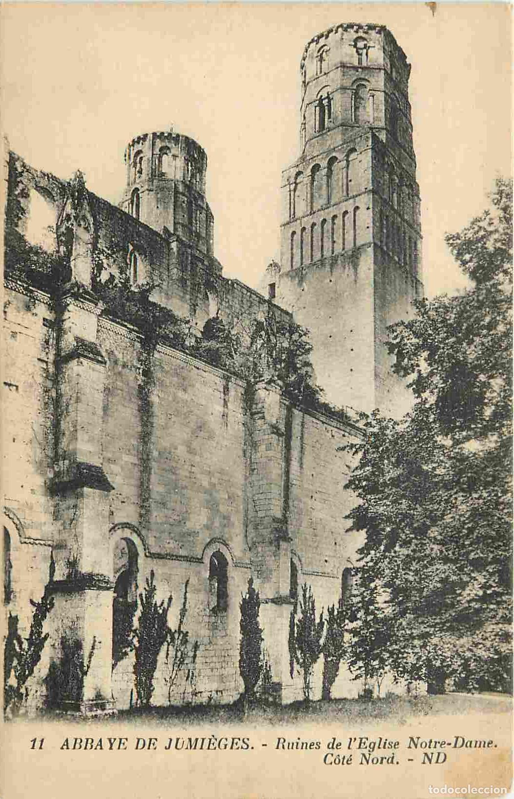 Postcards: France - 76 - Jumieges - Abbaye de Jumi&egrave;ges - Ruines de l'Eglise Notre-Dame - Cot&eacute; Nord - CPA - Voir