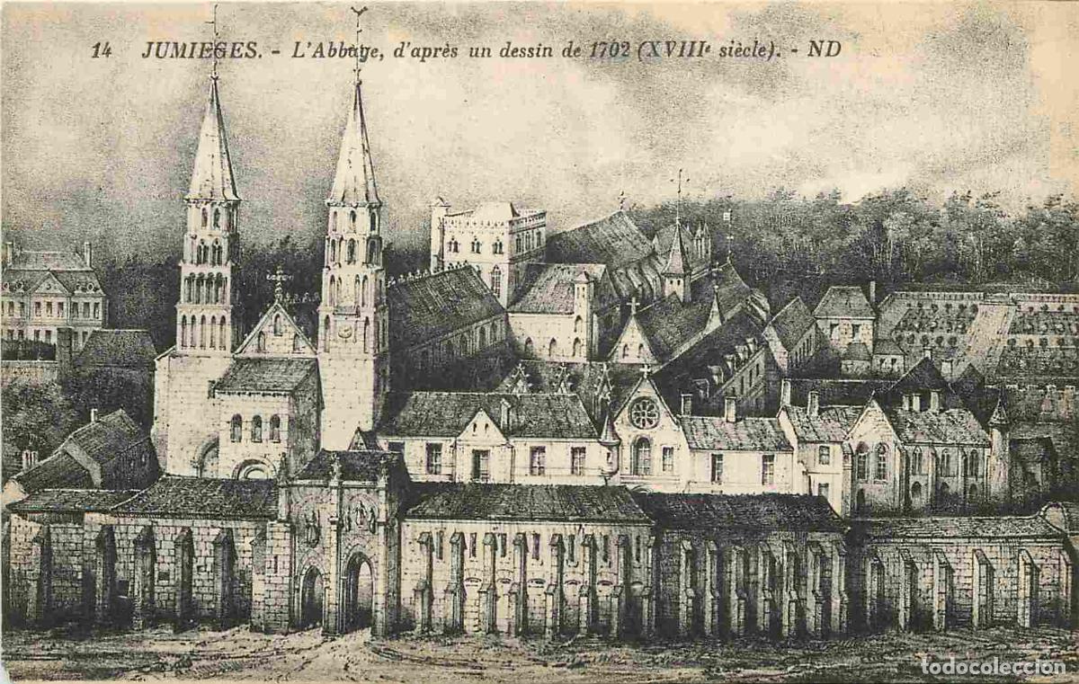 Postcards: France - 76 - Jumieges - Abbaye de Jumi&egrave;ges - L'Abbaye d'apr&egrave;s un dessin de 1702 - CPA - Voir Scans