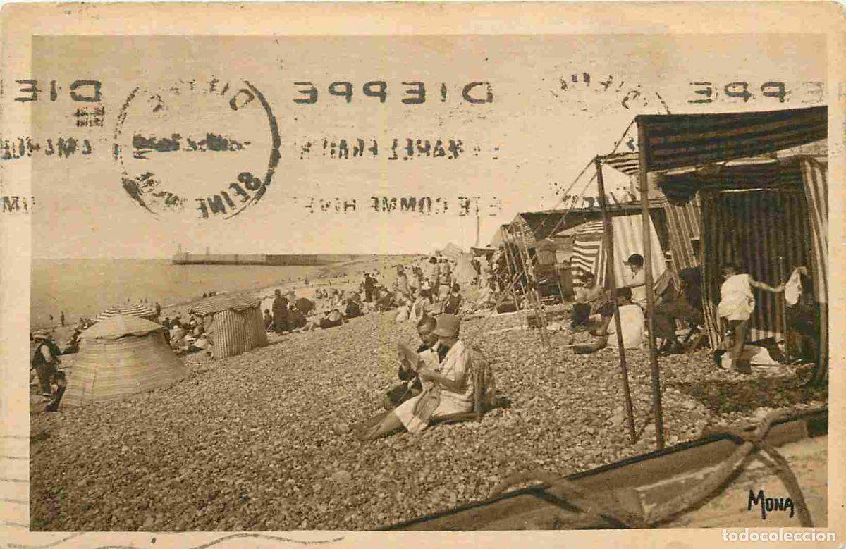 Postcards: France - 76 - Dieppe - La Plage - Sc&egrave;nes de Plage - Anim&eacute;e - CPA - Oblit&eacute;ration ronde de 1932 - Voir
