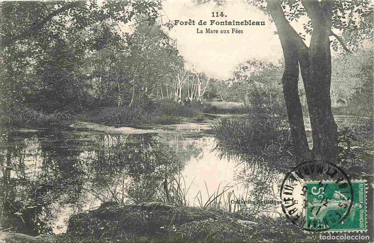 Postais: France - 77 - Fontainebleau - For&ecirc;t de Fontainebleau - La Mare aux F&eacute;es - CPA - Oblit&eacute;ration ronde d