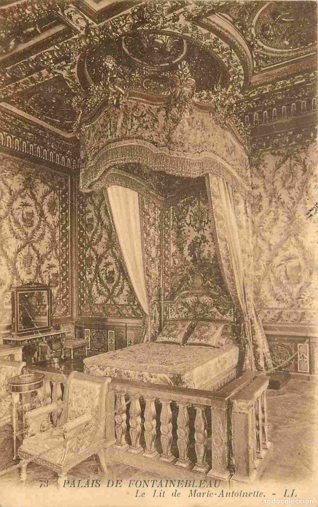 Postkarten: France - 77 - Fontainebleau - Palais de Fontainebleau - Lit de Marie Antoinette - Correspondance - C