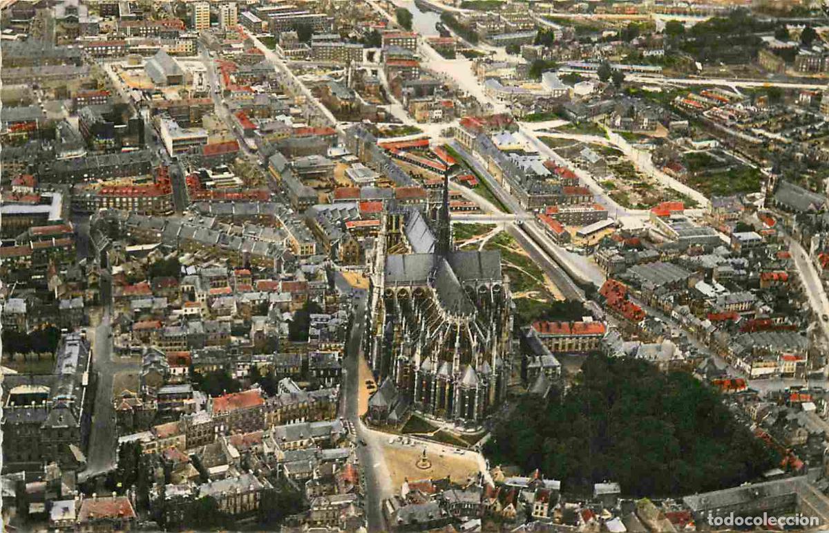 Postkarten: France - 80 - Amiens - Vue Panoramique - Vue a&eacute;rienne - La Cath&eacute;drale - Correspondance - Mention Pho