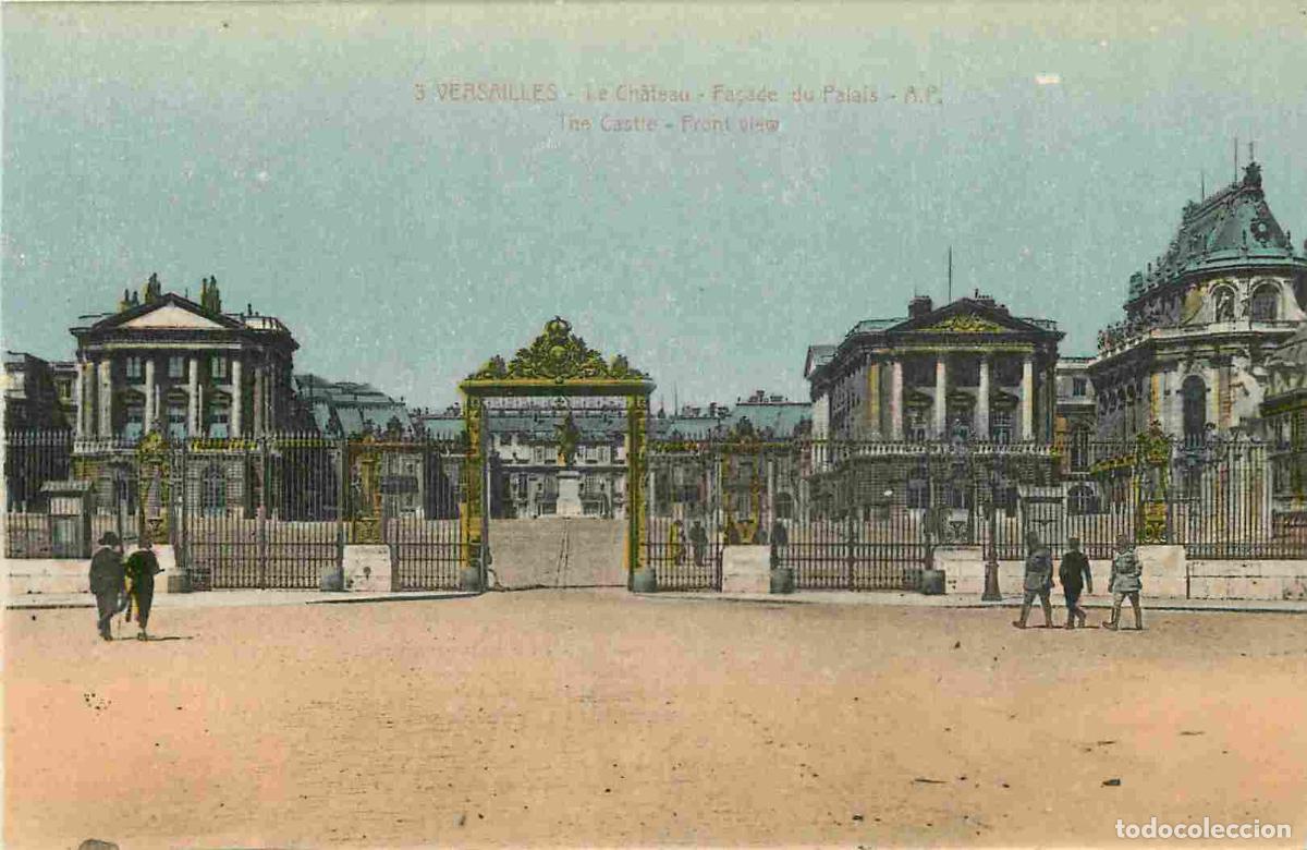 Postkarten: France - 78 - Versailles - Ch&acirc;teau de Versailles - Fa&ccedil;ade du Palais - Anim&eacute;e - Coloris&eacute;e - CPA - Voi