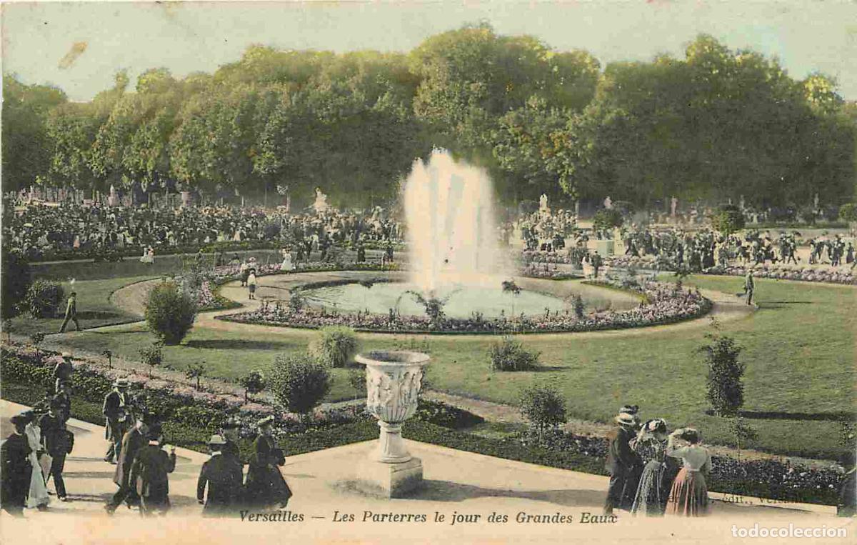 Postkarten: France - 78 - Versailles - Les parterres le Jour des grandes eaux - Coloris&eacute;e - Correspondance - CPA