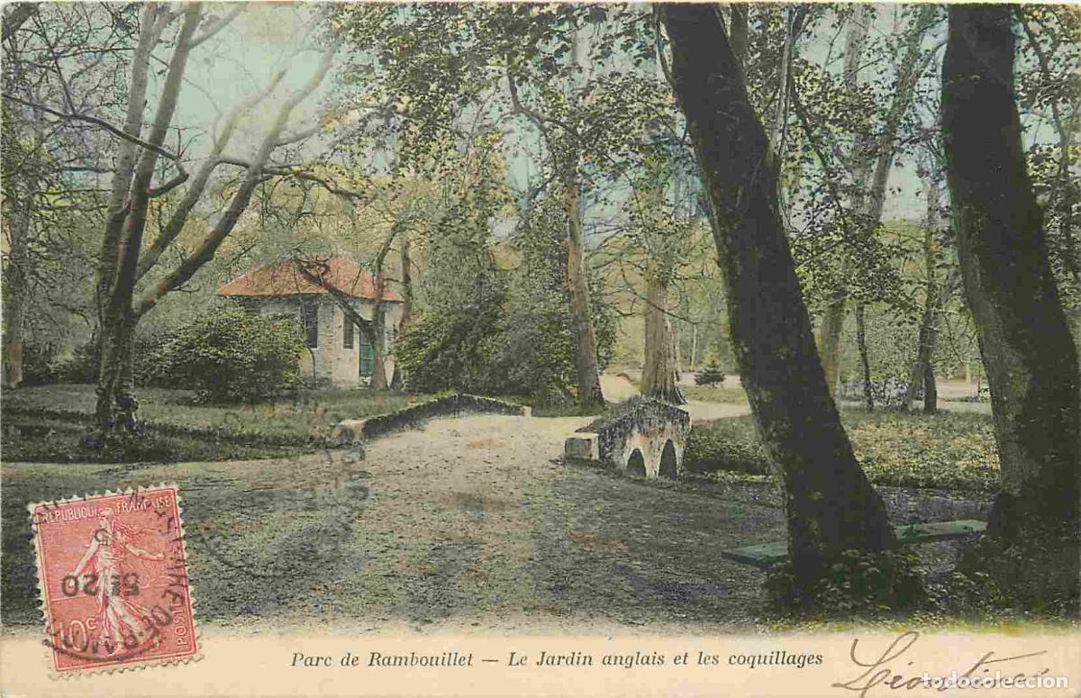 Cartes Postales: France - 78 - Rambouillet - Le Parc - Le Jardin anglais et les coquillages - Coloris&eacute;e - CPA - Oblit