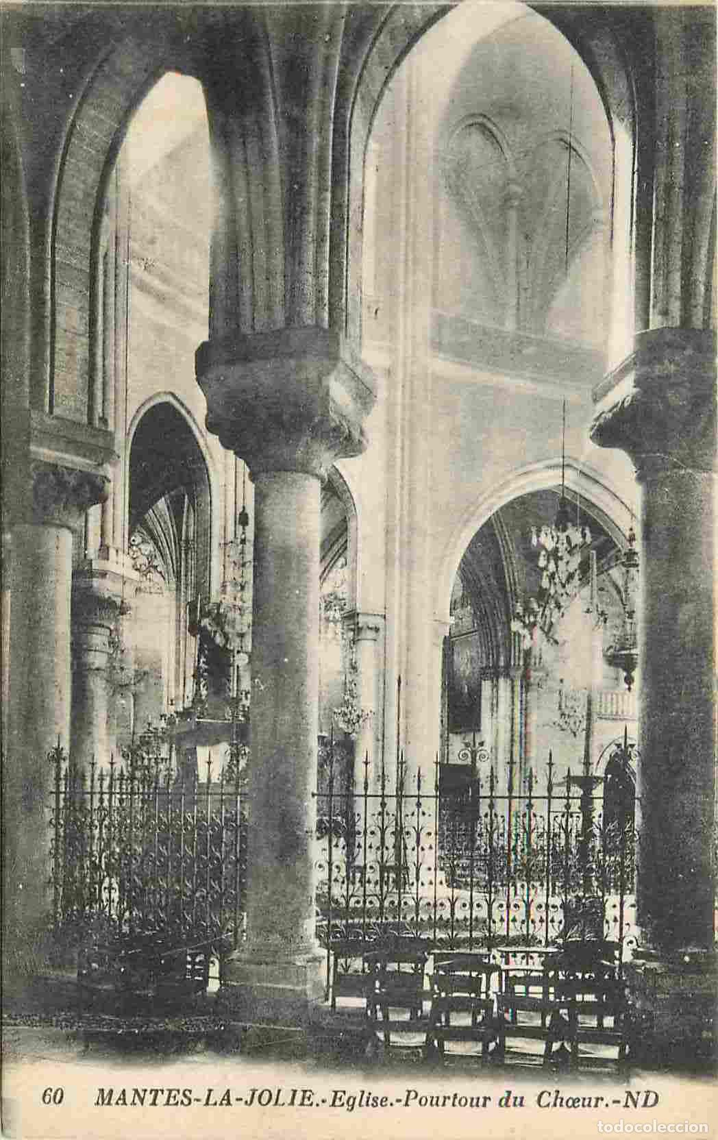 Cartes Postales: France - 78 - Mantes la Jolie - int&eacute;rieur de l'Eglise - Pourtour du Ch�ur - CPA - Voir Scans Recto-V