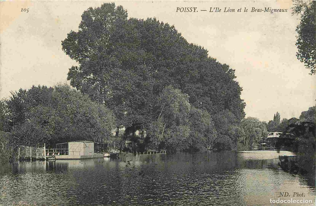 Cartes Postales: France - 78 - Poissy - L'Ile L&eacute;on et le Bras-Migneaux - Correspondance - CPA - Oblit&eacute;ration ronde de