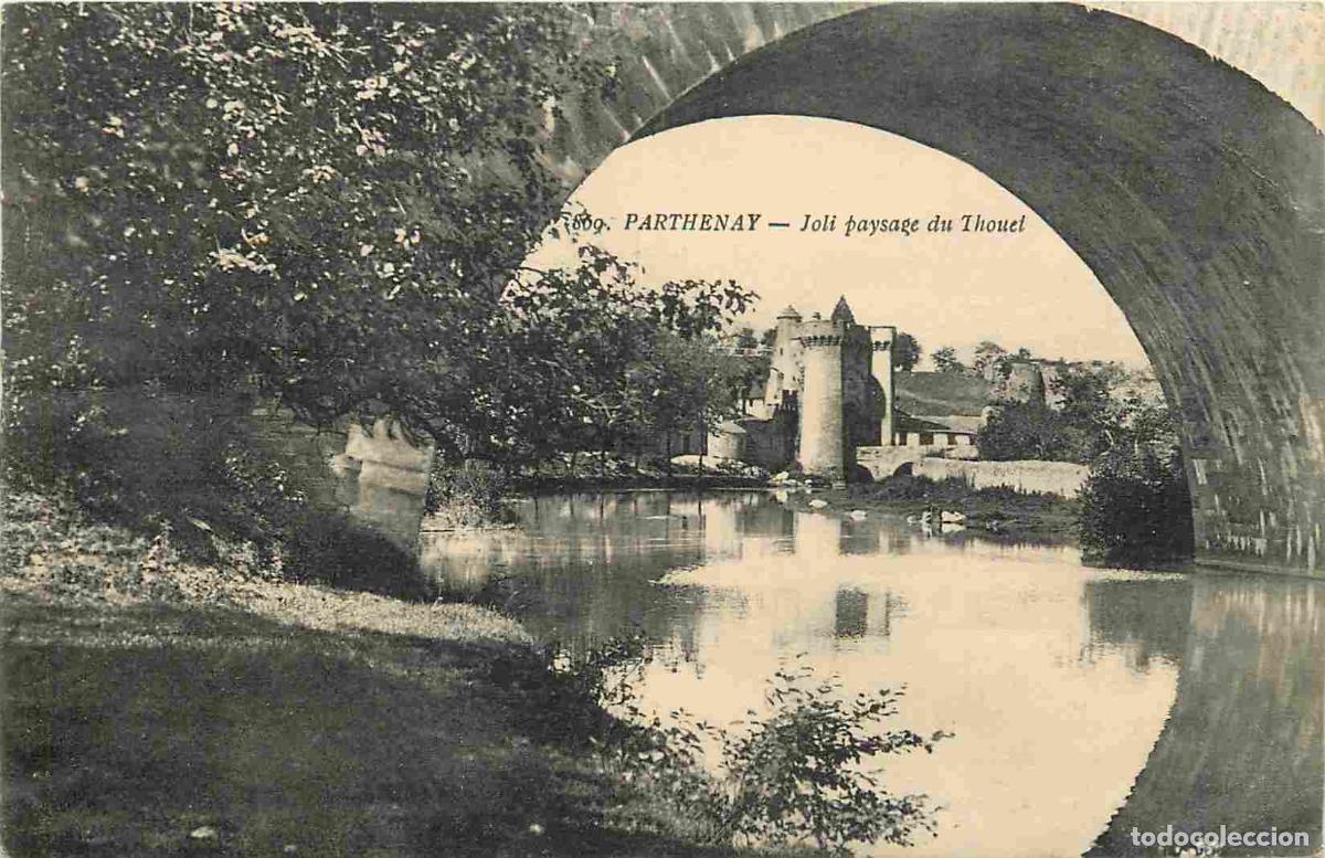 Cartes Postales: France - 79 - Parthenay - Joli paysage du Thouet - Correspondance - CPA - Oblit&eacute;ration ronde de 1924
