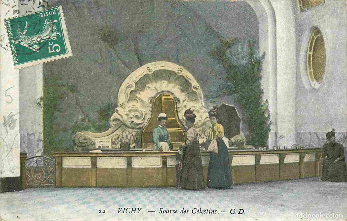 Cartoline: France - 03 - Vichy - Source des C&eacute;lestins - Anim&eacute;e - Coloris&eacute;e - CPA - Voir Scans Recto-Verso