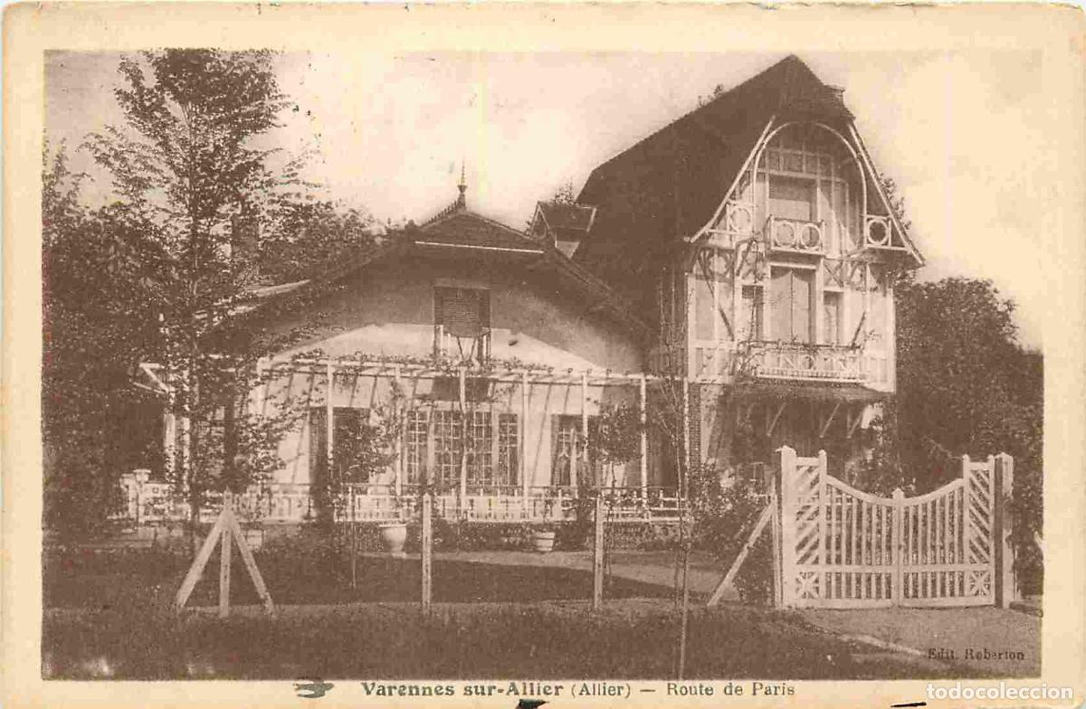 Postais: France - 03 - Varennes sur Allier - Route de Paris - Correspondance - CPA - Oblit&eacute;ration ronde de 19